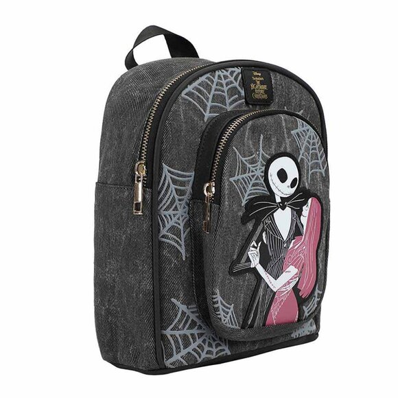 Nightmare Before Christmas Jack and Sally Mini Backpack with Zero Coin ID Wallet - Picture 4 of 13